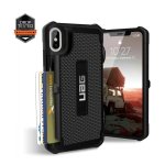 Urban Armor Gear Trooper Case - удароустойчив хибриден кейс с отделение за карти за iPhone Xs Max (черен) 5