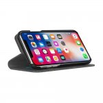 Incipio Esquire Folio Case - текстилен калъф, тип папка за iPhone XS, iPhone X (сив) 5