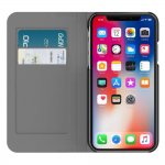 Incipio Esquire Folio Case - текстилен калъф, тип папка за iPhone XS, iPhone X (сив) 3