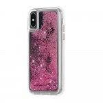 CaseMate Waterfall Glow Case - дизайнерски кейс с висока защита за Apple iPhone XS, iPhone X (розово злато) 1