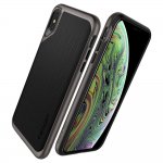 Spigen Neo Hybrid Case - хибриден кейс с висока степен на защита за iPhone XS, iPhone X (черен-сив)  6