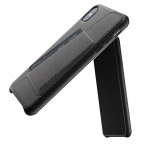 Mujjo Leather Wallet Case - кожен (естествена кожа) кейс с джоб за кредитна карта за iPhone XS Max (черен) 1