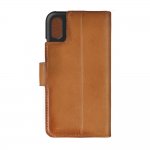 Bugatti Zurigo Full Grain Folio Case - хоризонтален кожен (естествена кожа) калъф с поставка и 4 отделения за кр. карти за iPhone XR (кафяв) 1