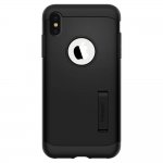 Spigen Slim Armor Case - хибриден кейс с поставка и най-висока степен на защита за iPhone XS Max (черен) 1