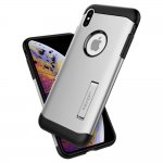 Spigen Slim Armor Case - хибриден кейс с поставка и най-висока степен на защита за iPhone XS Max (сребрист) 2