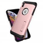Spigen Slim Armor Case - хибриден кейс с поставка и най-висока степен на защита за iPhone XS Max (розов) 1