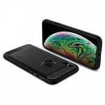 Spigen Rugged Armor Case - термополиуретанов кейс с най-висока степен на защита за iPhone XS Max (черен-мат) 1