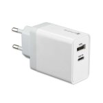 4smarts Wall Charger VoltPlug PD 30W - захранване за ел. мрежа с USB-A изход и USB-C изход (30W) (бял) 1