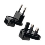 4smarts Travel Charger Set VoltPlug QC/PD 18W - захранване за ел. мрежа с USB-A изход и USB-C изход с адаптори за USA и UK стандарт (18W) (черен) 4