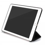 Prodigee Fleep Case - кожен калъф, тип папка и поставка за iPad 6 (2018), iPad 5 (2017) (черен) 2