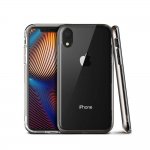 Verus Crystal Bumper Case - хибриден удароустойчив кейс за iPhone XR (черен-прозрачен) 3