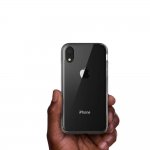 Verus Crystal Bumper Case - хибриден удароустойчив кейс за iPhone XR (черен-прозрачен) 4