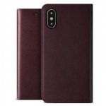 Verus Genuine Leather Diary Case - кожен калъф (естествена кожа), тип портфейл за iPhone XS Max (червен) 2