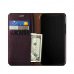 Verus Genuine Leather Diary Case - кожен калъф (естествена кожа), тип портфейл за iPhone XS Max (червен) 1