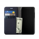 Verus Genuine Leather Diary Case - кожен калъф (естествена кожа), тип портфейл за iPhone XS Max (тъмносин) 1