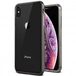 Verus Crystal Bumper Case - хибриден удароустойчив кейс за iPhone XS Max (черен-прозрачен) 4