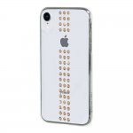 Bling My Thing Stripe Gold Swarovski - поликарбонатов кейс с кристали Сваровски за iPhone XR (прозрачен) 2