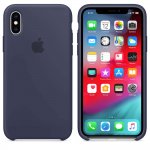 Apple Silicone Case - оригинален силиконов кейс за iPhone XS (тъмносин) 1