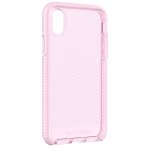 Tech21 Evo Check Case - хибриден кейс с висока защита за iPhone XS, iPhone X (розов-прозрачен) 1