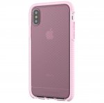 Tech21 Evo Check Case - хибриден кейс с висока защита за iPhone XS, iPhone X (розов-прозрачен) 5