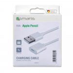 4smarts Apple Pencil Charging Cable - кабел (USB към женски Lightning) за зареждане на Apple Pencil (1st Gen) (бял) 2
