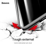 Baseus Glass Sparkling Case - силиконов (TPU) калъф със стъклен гръб за iPhone X (черен) 2