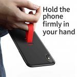 Baseus Little Tail - поликарбонатов кейс със силиконов държач за iPhone X (черен) 2