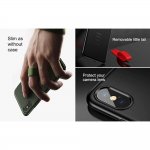 Baseus Little Tail - поликарбонатов кейс със силиконов държач за iPhone X (черен) 3