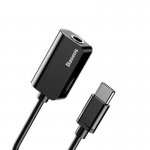 Baseus USB-C + 3.5 mm Cable - USB-C кабел за свързване на мобилни устройства (USB-C мъжко) към USB-C (женско) и 3.5 мм аудио вход 2