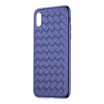 Baseus BV 2 Gen Case - силиконов (TPU) калъф  за iPhone XS, iPhone X (син) 1