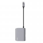 Baseus USB-C to VGA + USB 3.0 Hub - USB-C хъб за свързване от USB-C към VGA и USB 3.0 (тъмносив) 1