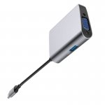 Baseus USB-C to VGA + USB 3.0 Hub - USB-C хъб за свързване от USB-C към VGA и USB 3.0 (тъмносив) 2