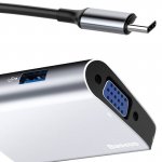 Baseus USB-C to VGA + USB 3.0 Hub - USB-C хъб за свързване от USB-C към VGA и USB 3.0 (тъмносив) 4