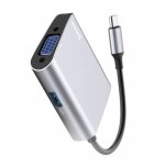 Baseus USB-C to VGA + USB 3.0 Hub - USB-C хъб за свързване от USB-C към VGA и USB 3.0 (тъмносив) 3