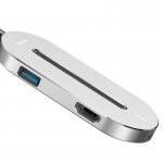 Baseus USB-C to HDMI + USB 3.0 O Hub - USB-C хъб за свързване от USB-C към HDMI и USB 3.0 (сребрист) 8