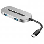 Baseus USB-C to HDMI + USB 3.0 O Hub - USB-C хъб за свързване от USB-C към HDMI и USB 3.0 (сребрист) 6