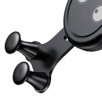 Baseus Emoticon Gravity Car Mount - поставка за радиатора на кола за смартфони с дисплеи до 6 инча (черна) 5