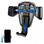 Baseus Gravity Car Mount - поставка за радиатора на кола за смартфони с дисплеи до 6 инча (черна) 4
