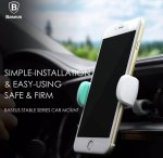Baseus Stable Series Car Mount - поставка за радиатора на кола за смартфони с ширина до 8 см (черна) 1