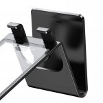 Baseus Suspension Glass Desktop Bracket - елегантна поставка за бюро и гладки повърхности за смартфони и таблети (черен) 4