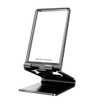 Baseus Suspension Glass Desktop Bracket - елегантна поставка за бюро и гладки повърхности за смартфони и таблети (черен) 5