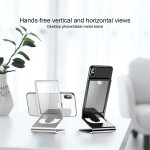 Baseus Suspension Glass Desktop Bracket - елегантна поставка за бюро и гладки повърхности за смартфони и таблети (сребрист) 1