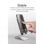 Baseus Suspension Glass Desktop Bracket - елегантна поставка за бюро и гладки повърхности за смартфони и таблети (сребрист) 3