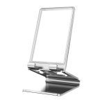 Baseus Suspension Glass Desktop Bracket - елегантна поставка за бюро и гладки повърхности за смартфони и таблети (сребрист) 2