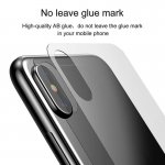 Baseus Back Glass Film - калено стъклено защитно покритие за задната част на iPhone X (прозрачен) 6