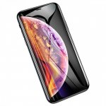 Baseus Anti-bluelight Tempered Glass Film (0.20mm) - калено стъклено защитно покритие за целия дисплей на iPhone XS Max (прозрачен-черен)  2