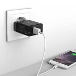 Anker PowePort 2 24W USB Charger с PowerIQ и VoltageBoost - захранване с два USB изхода, технология за бързо зареждане и microUSB кабел (черен) 3