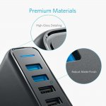 Anker PowerPort Speed 5 Ports (63W) With Quick Charge 3.0 - захранване с 5 x USB изхода за мобилни телефони и таблети (черен)  3