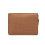 Knomo Laptop Leather Embossed Sleeve 13 - луксозен кожен калъф с цип за преносими компютри до 13 инча (бронз) 2