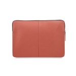 Knomo Laptop Leather Embossed Sleeve 13 - луксозен кожен калъф с цип за преносими компютри до 13 инча (мед) 2